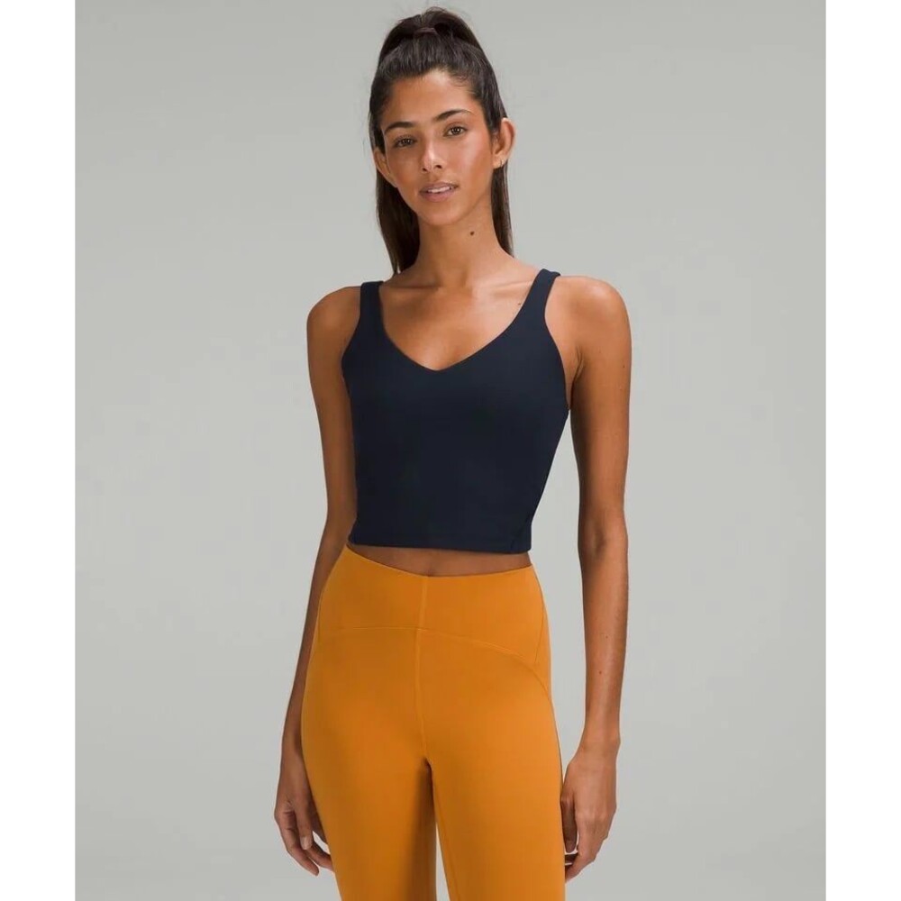 Lululemon Align Cropped Tank Top True Navy Size 4 W1DUVS
